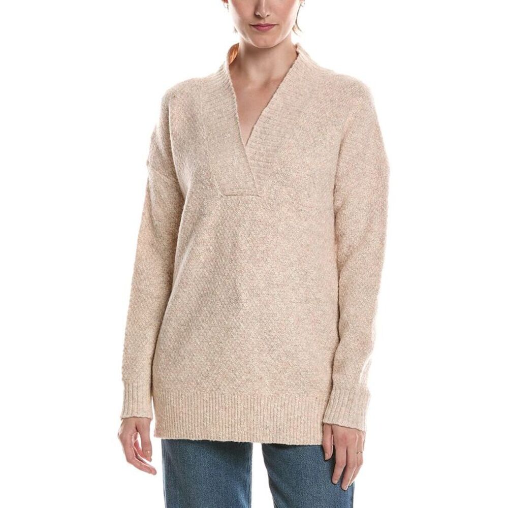 Michael Stars Womens Nova V-Neck Tunic Sweater, Pink